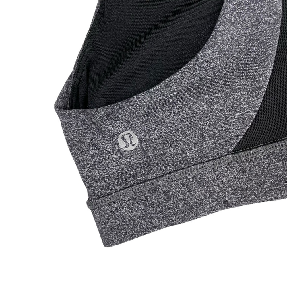 lululemon athletica Invigorate Bra Heathered Black Sz 8 - Picture 7 of 12